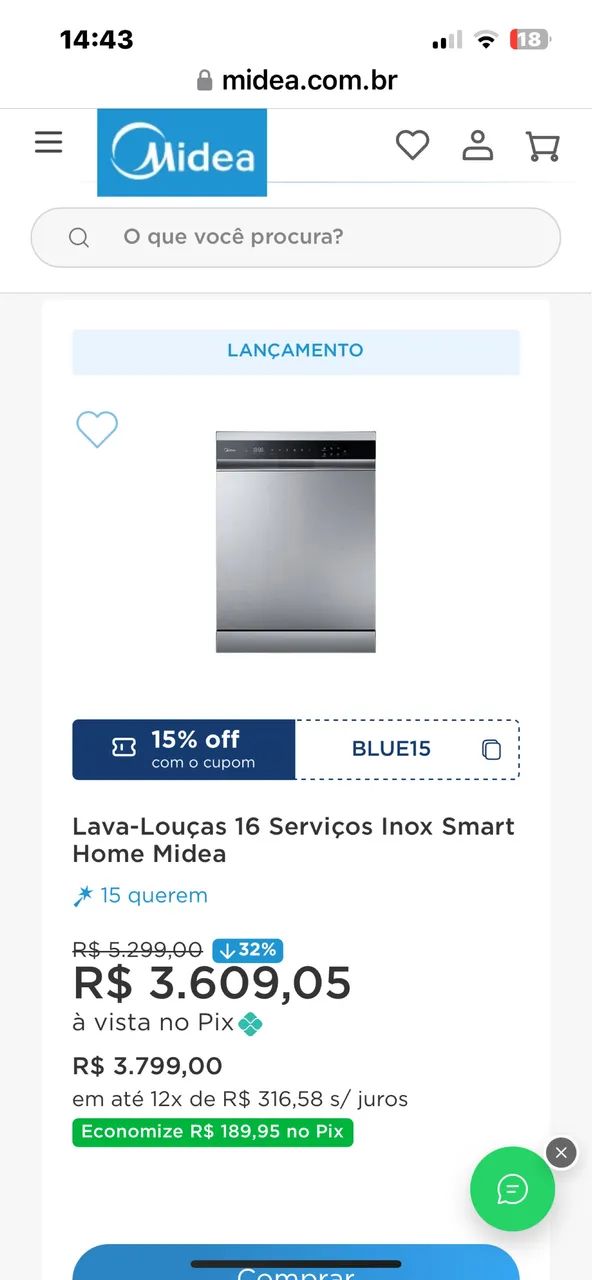 Lava louças Midea
