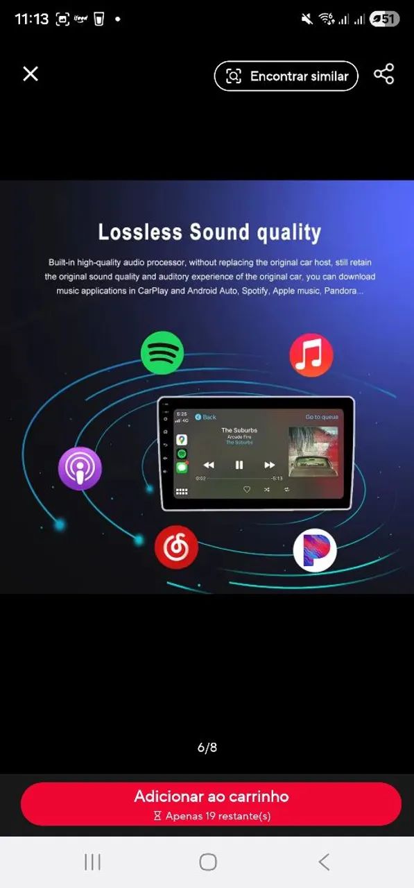 Adaptador para multimidia android do carro/ carplay Apple, Android auto - Foto 5