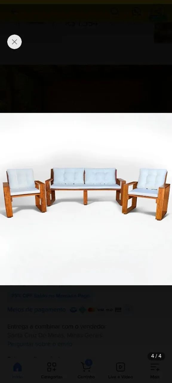Conjunto de jardim 100% madeira de demolição  - Foto 3