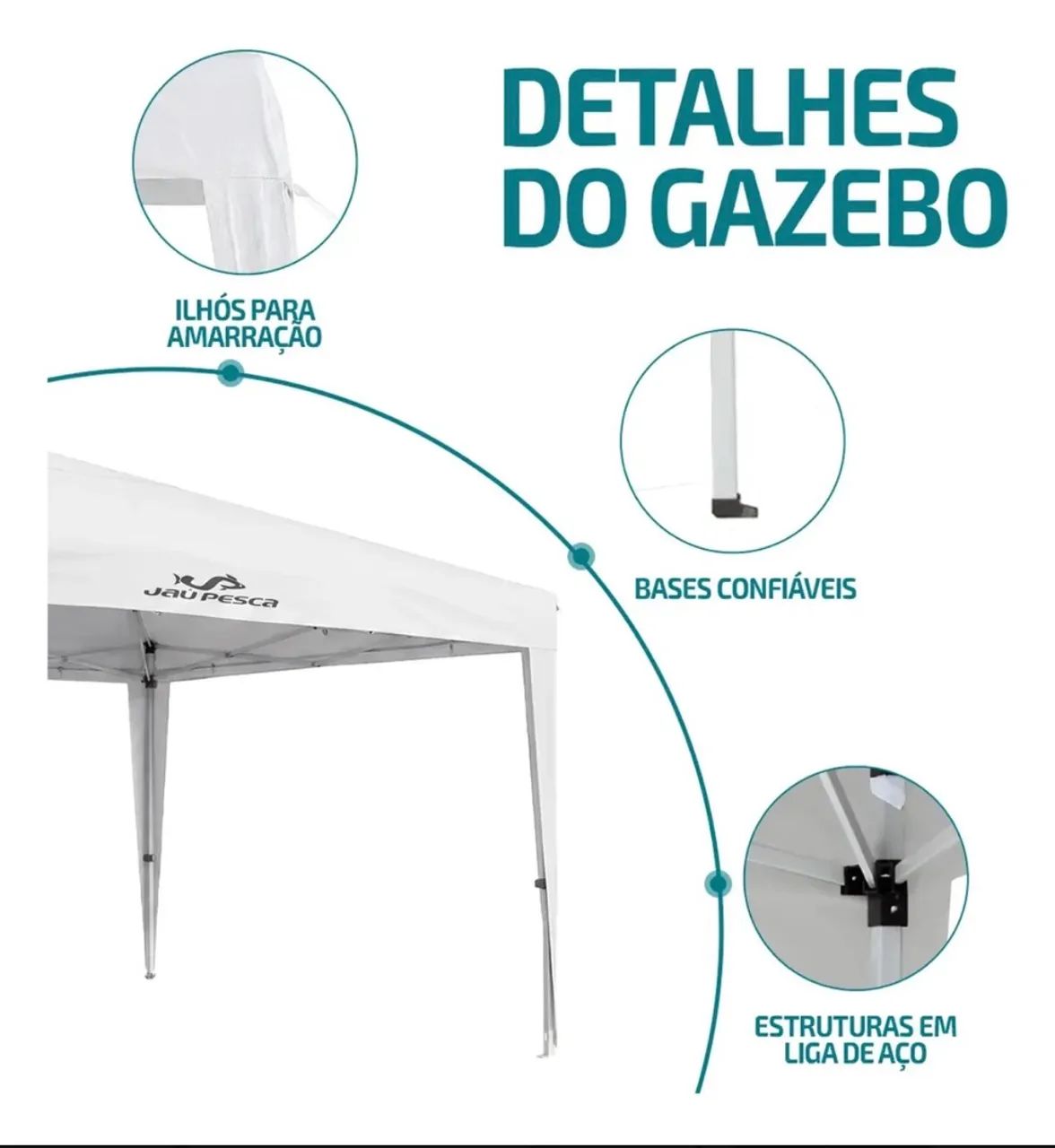 Tenda sanfonada branca 3x3 - Foto 2