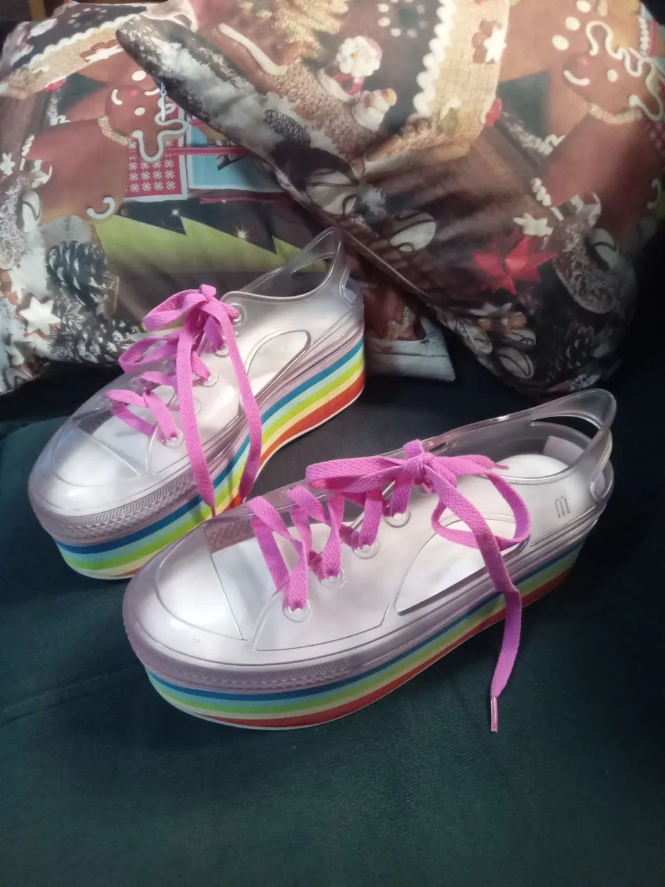 Melissa Plataforma Arco Iris original tamanho 35 excelente