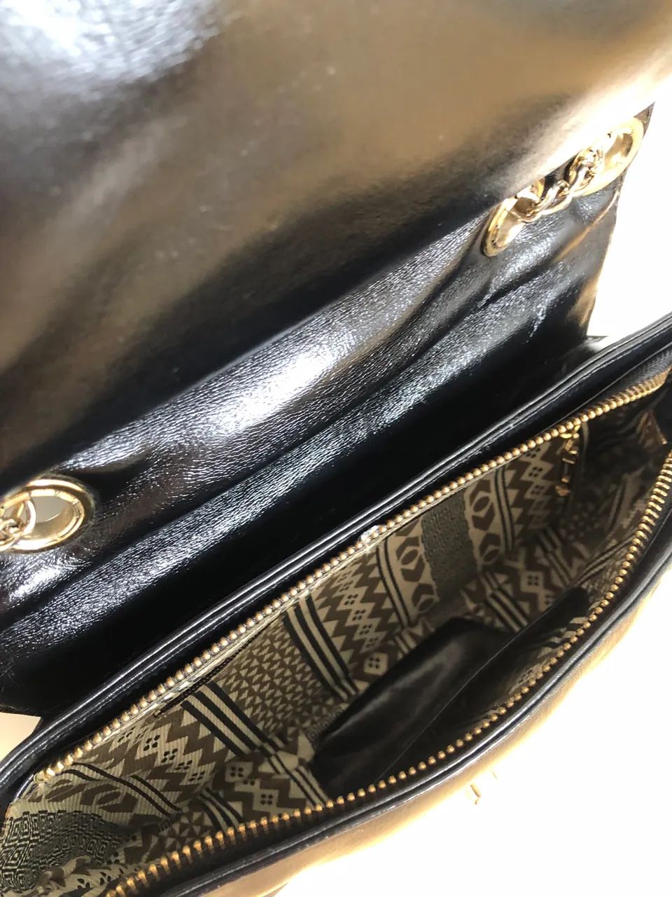 Bolsa preta couro - Foto 5