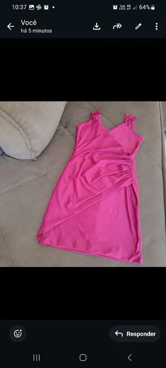 Lote 2 vestidos  viscose com forro, veste pp/ p 36 - Foto 5