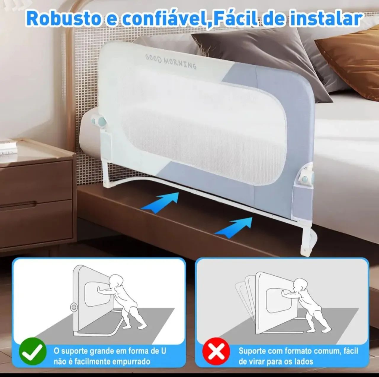 Grade de Proteção de cama para Bebe e Idoso. Nova