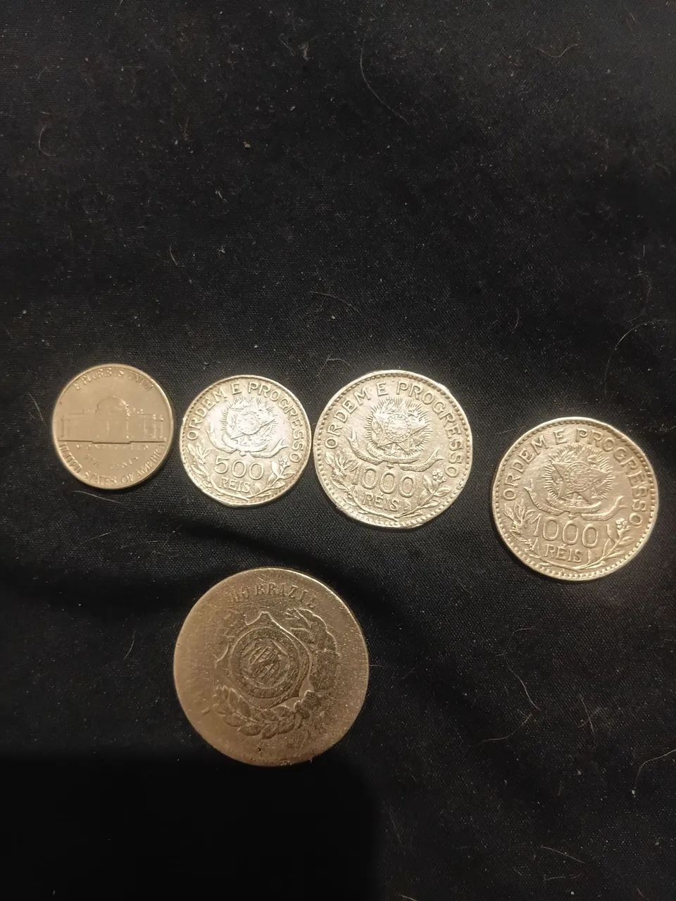 Moedas antigas de prata 