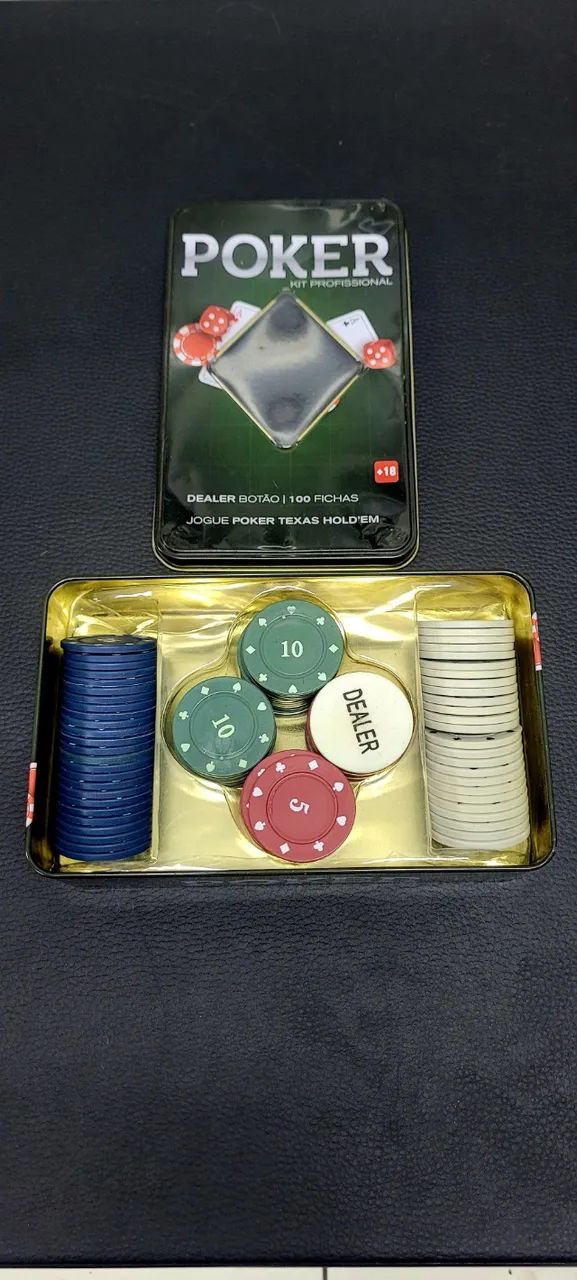 Poder Kit Profissional 100 fichas + botão Dealer - Foto 5