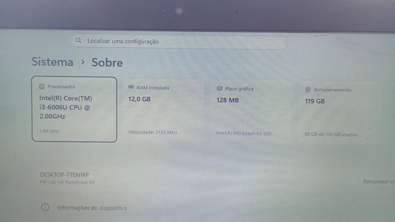 Notebook HP Zero