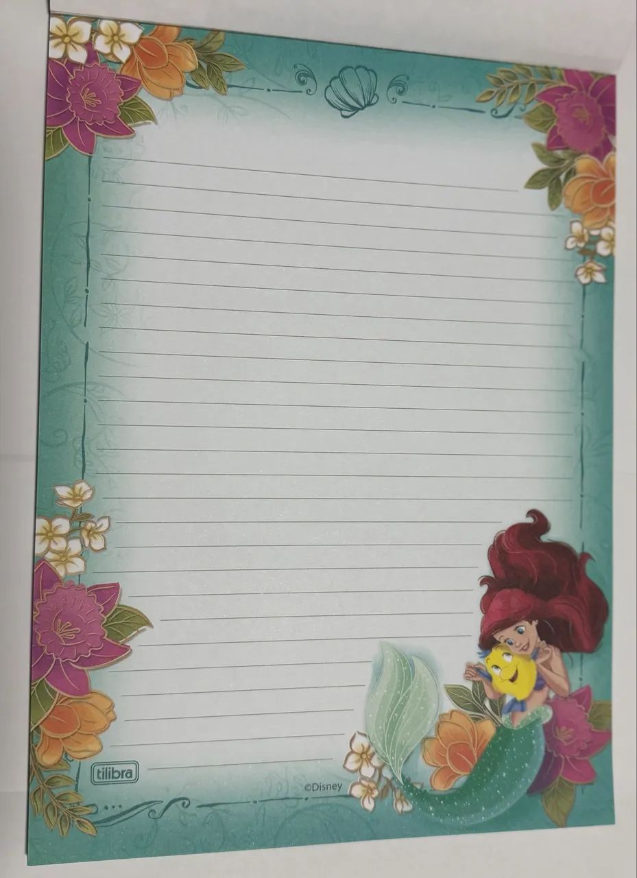 Papel de carta Princesas Disney Tilibra  - Foto 3
