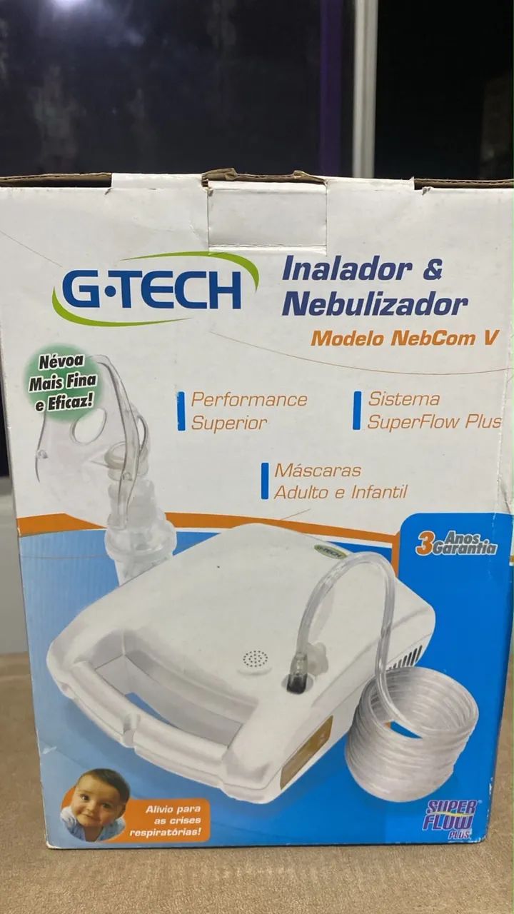 Inalador e Nebulizador G-Tech NebCom V Completo 