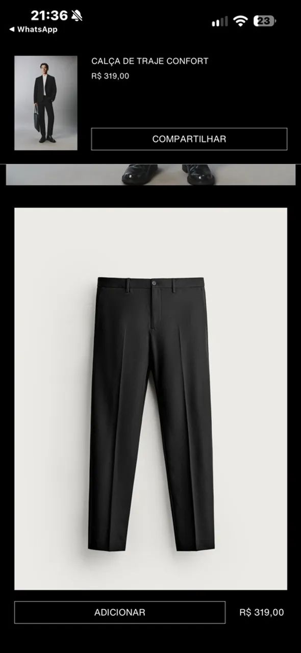Calça Social Zara  - Foto 4