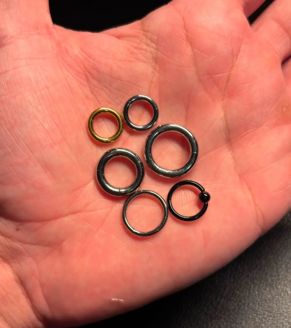 Kit de Piercings Titânio Clicker Diversos Tamanhos - Foto 2