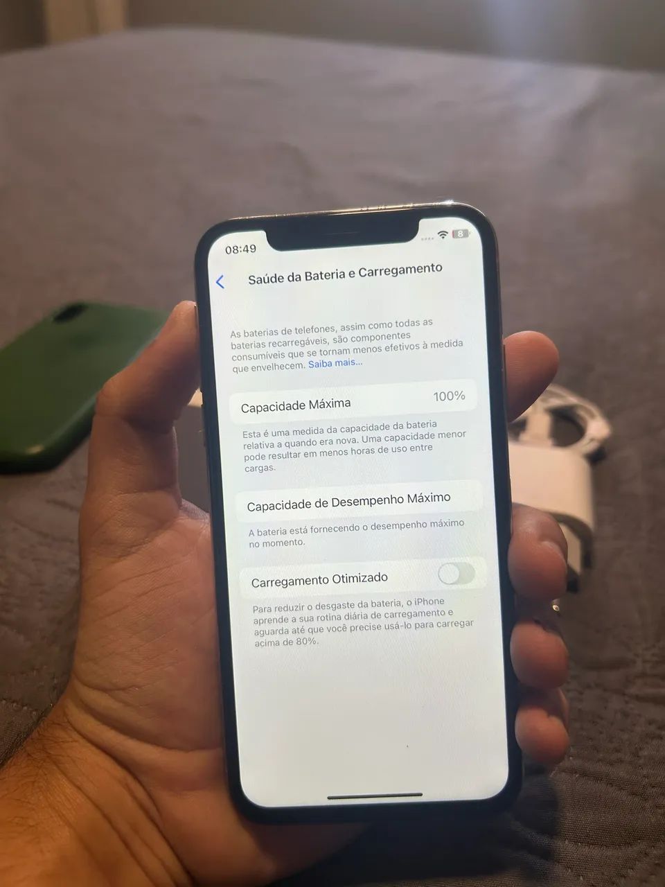 iPhone X 256GB Branco | Bateria 100% | Caixa e Acessórios | Leia a
