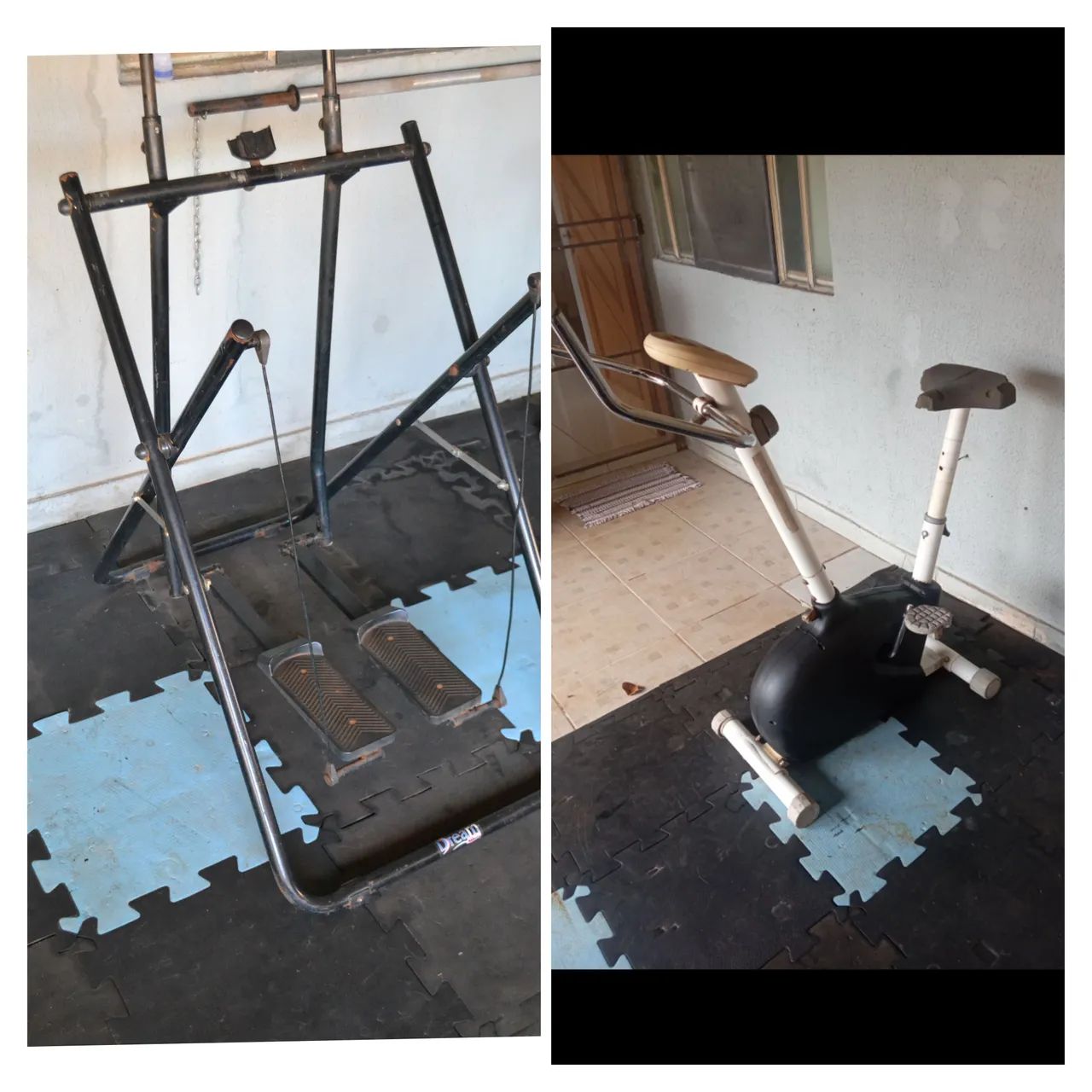 Kit bicicleta ergométrica e simulador de caminhada 