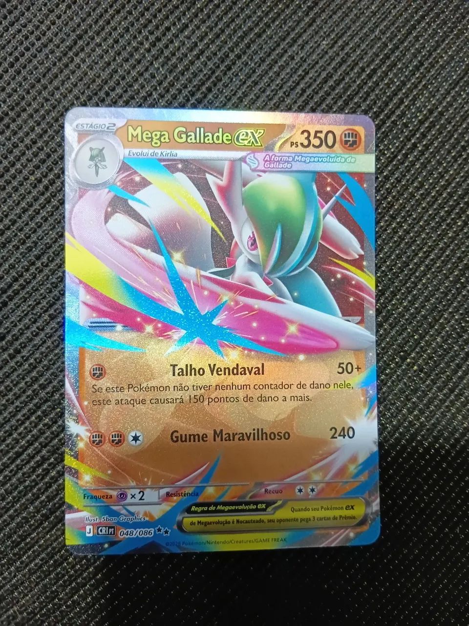 Carta pokemon Mega Gallade Ex