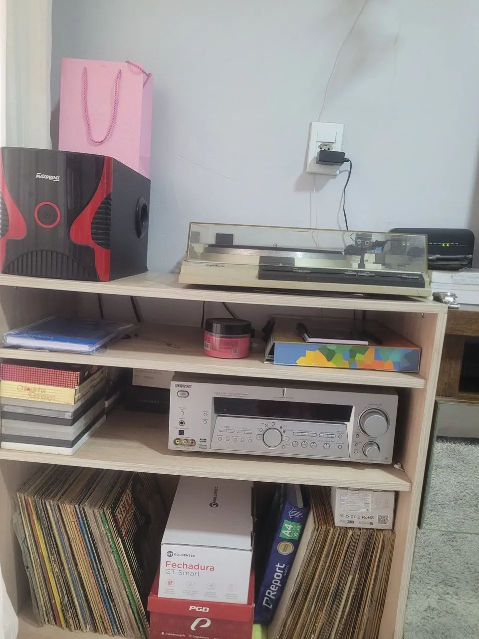 Toca disco e  Receiver com caixinhas - Foto 2