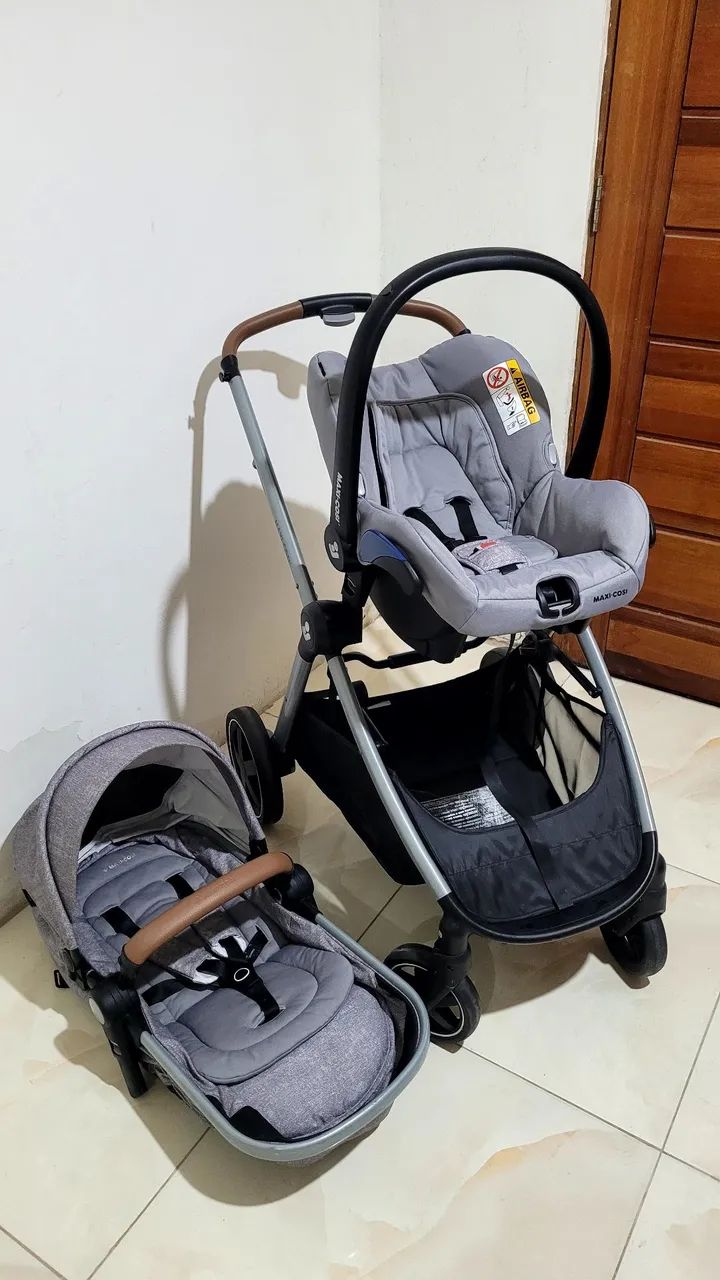 Carrinho de bebê maxi cosi 3 em 1 Carrinho, bebê conforto e moises - Foto 2
