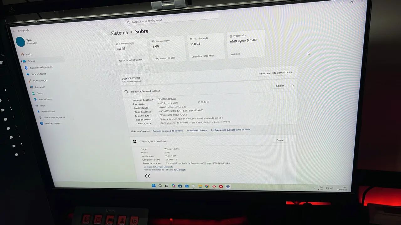 Pc Gamer Completo RX6600 - Foto 5