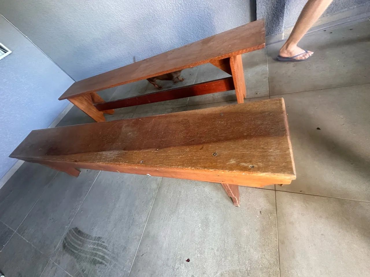  2 BANCOS EM MADEIRA MAÇIÇA . - Foto 4