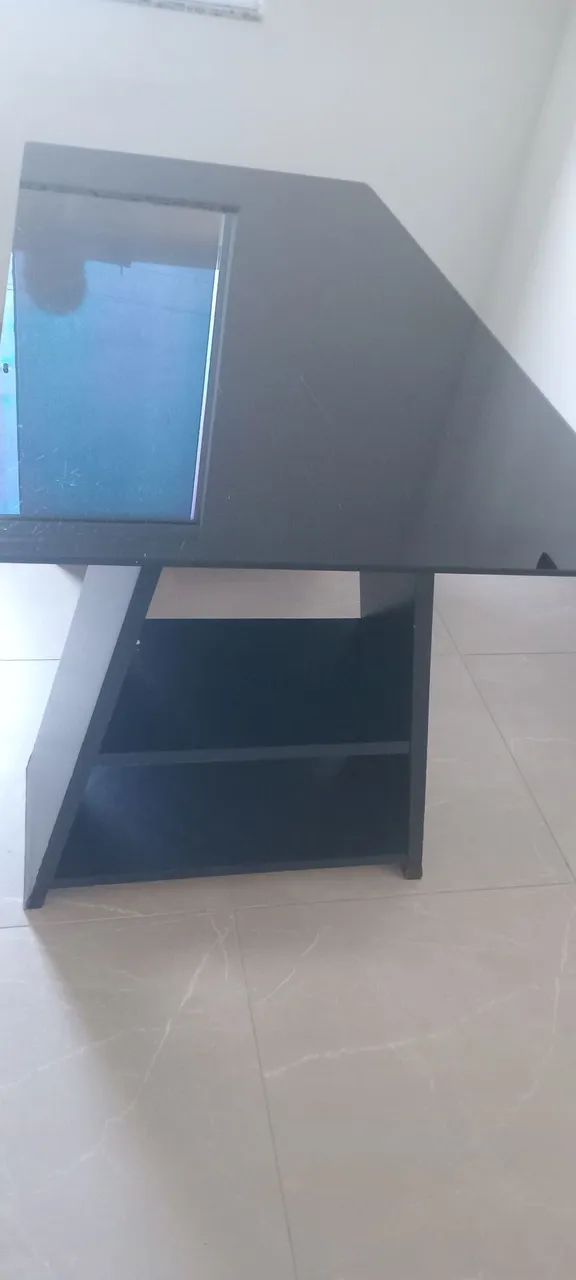 Mesa  para escritório tampo de vidro  - Foto 3