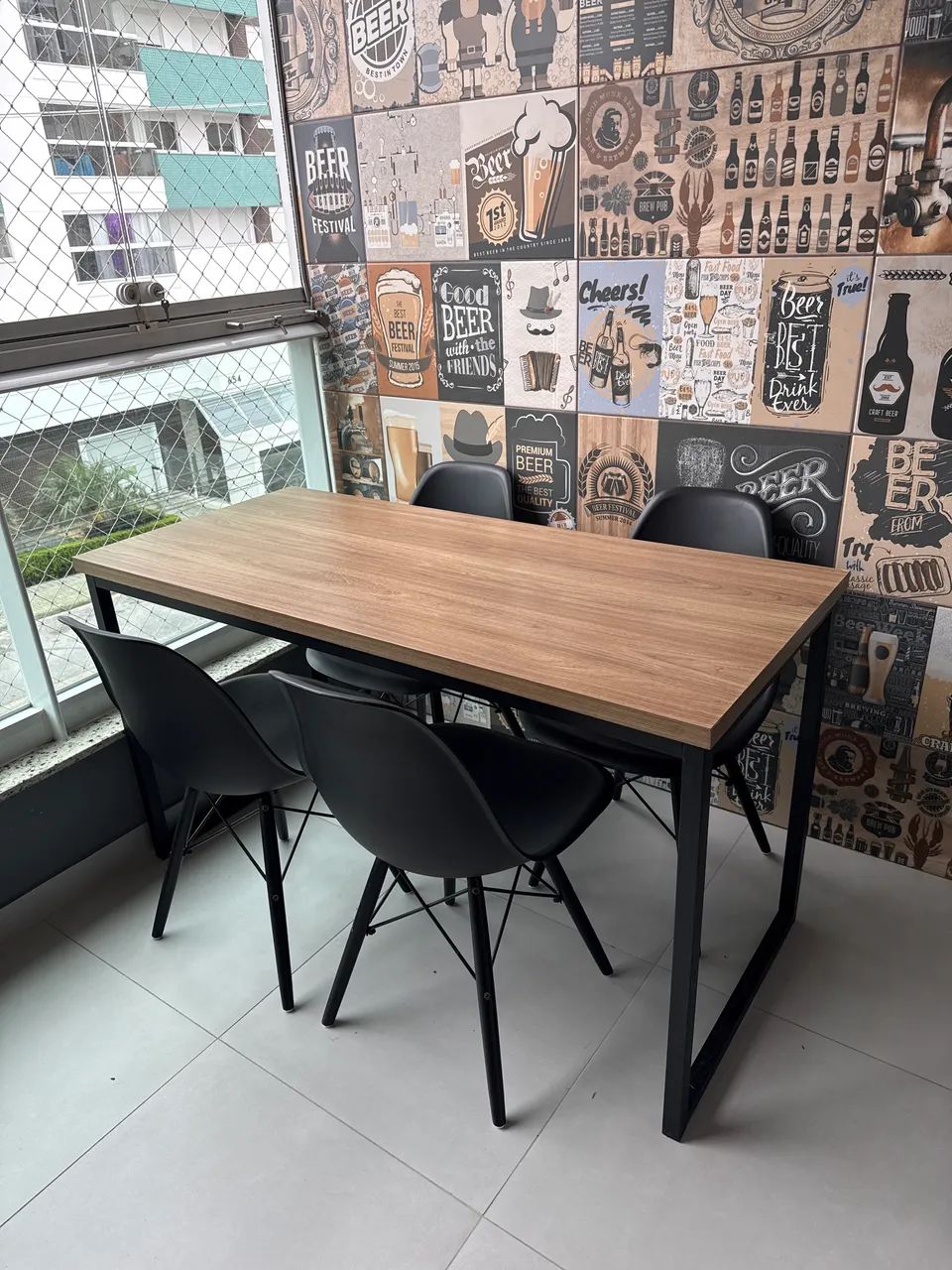 Mesa para 4 lugares com base de ferro - Foto 3