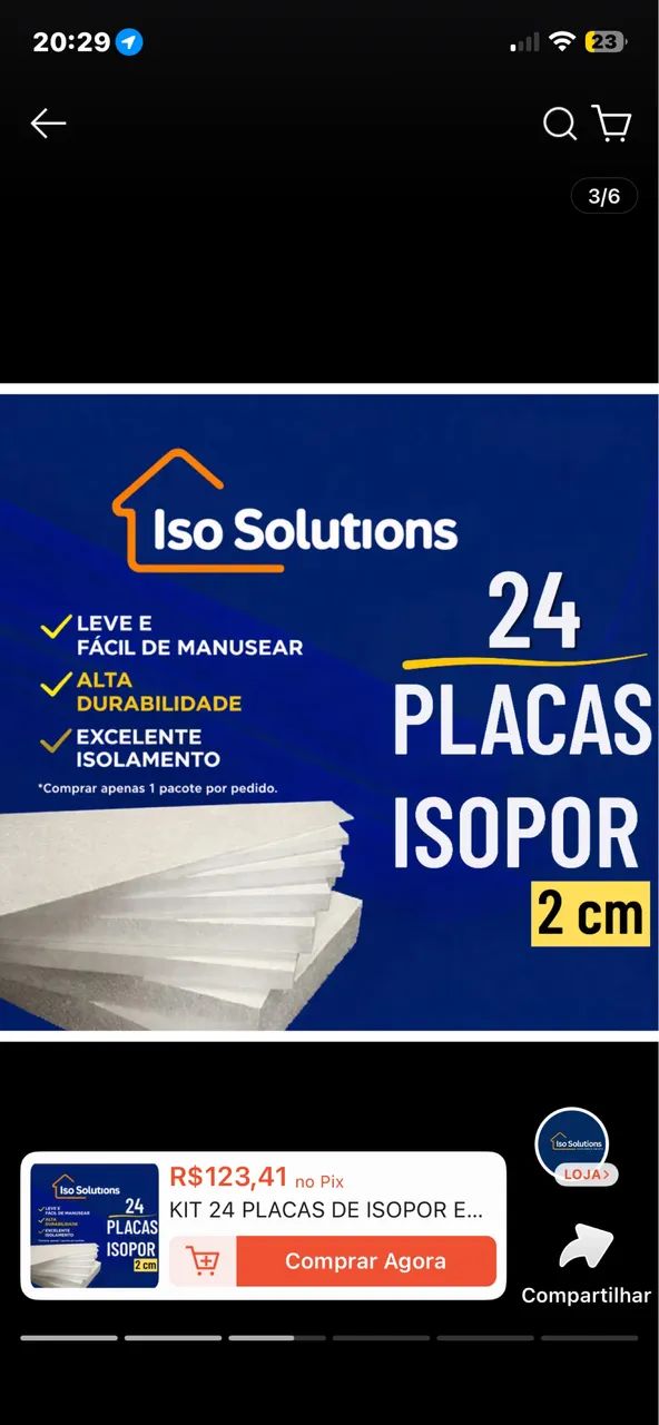 Placas de isopor EPS