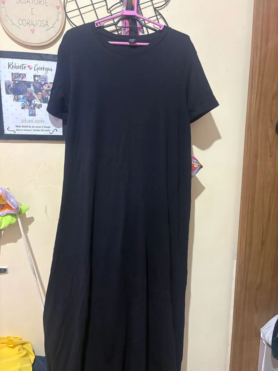 Vestido Preto de manga Hering