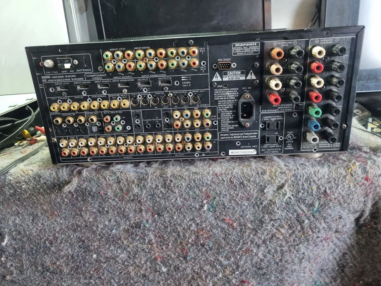 Receiver Marantz Modelo Sr 8001 127V, Não Funcionar  não tem controle Remoto  - Foto 4