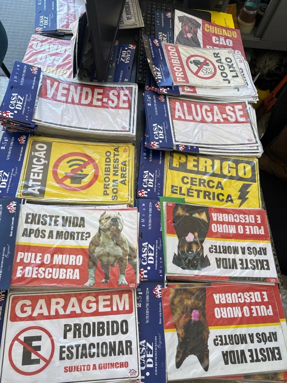 Placas sinalização 