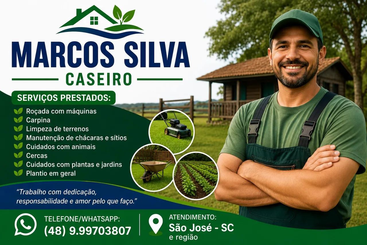 Ofereço meus serviços como caseiro, cuidado zelo responsabilidade são minhas condultas.. - Foto 2