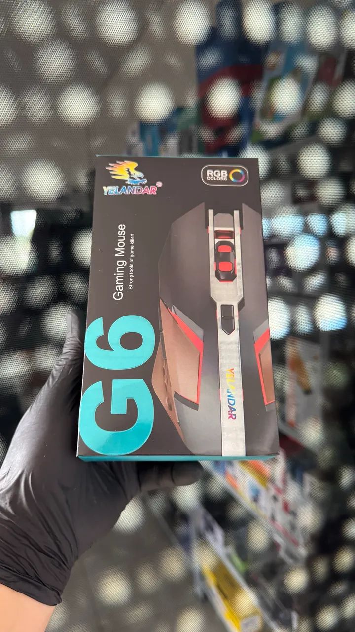 Mouse Gamer USB G6 - Sensor Óptico Avançado e Visual Gamer