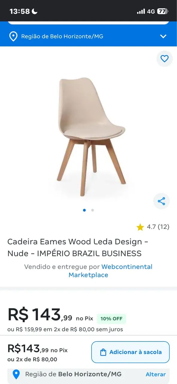 Cadeira Eames Wood Leda Design  - Foto 4
