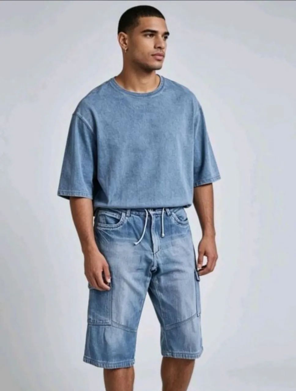 Bermuda Jeans Masculina Cargo GG