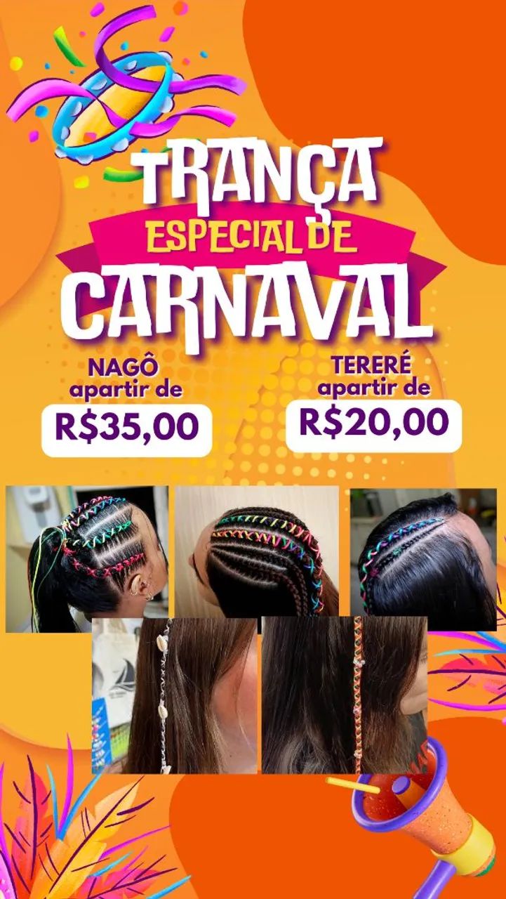 Trança de CARNAVAL 