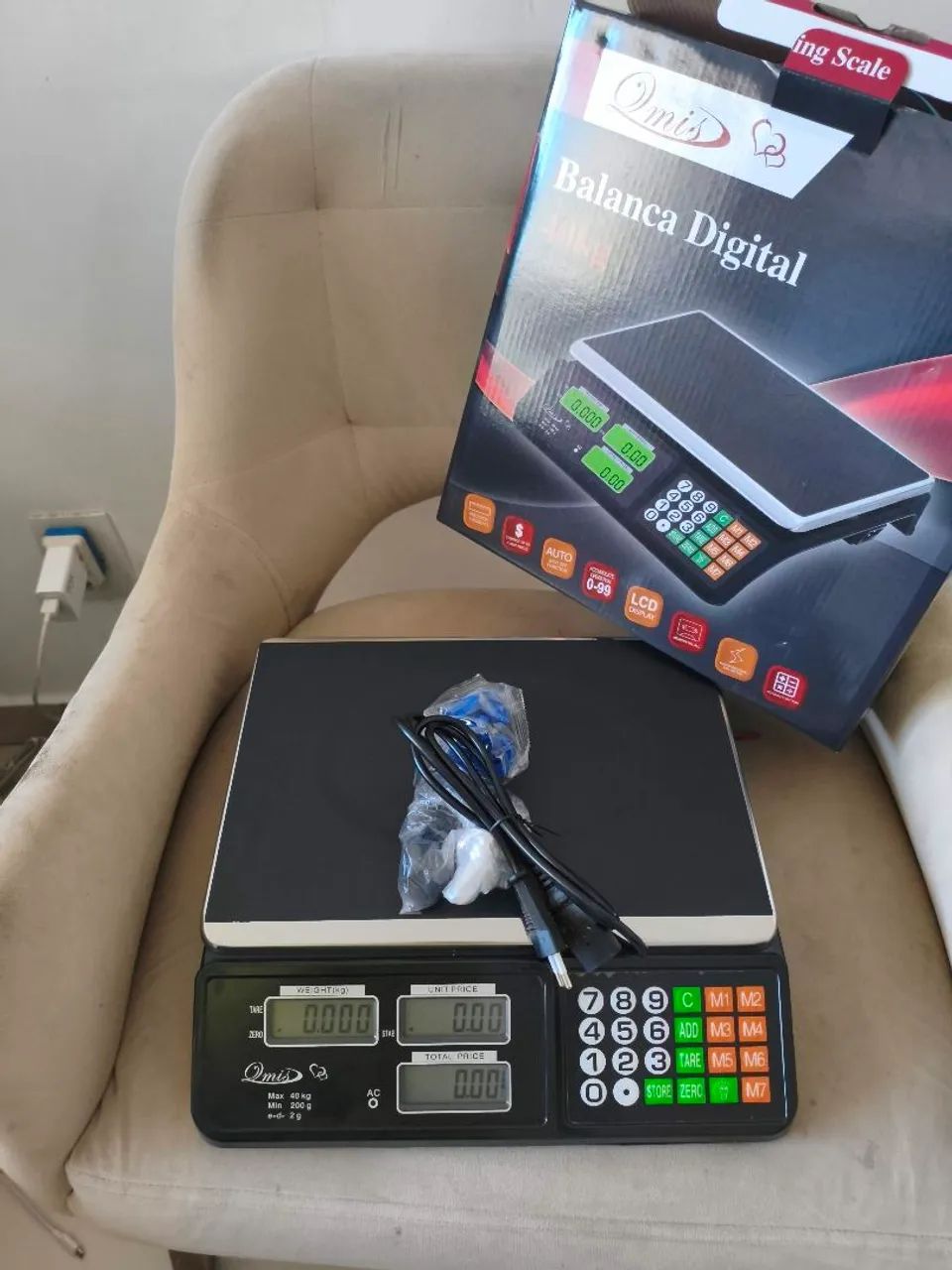 Balança 40 kg comercial Max preta  - Foto 3