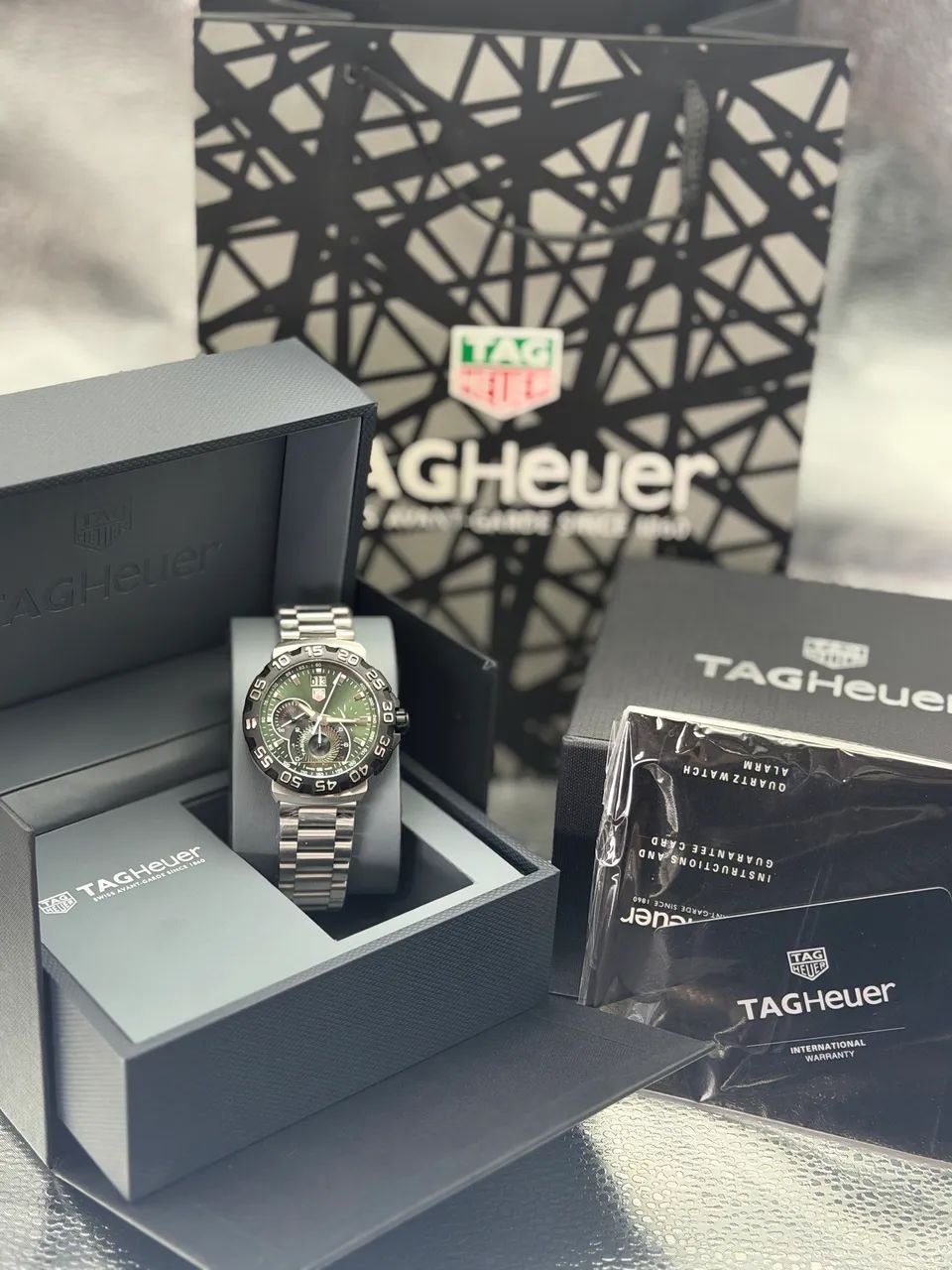 Relogio Tag H. Formula 1 - Verde - Cronógrafo - Top - Quartzo - 43mm - Safira - Foto 3