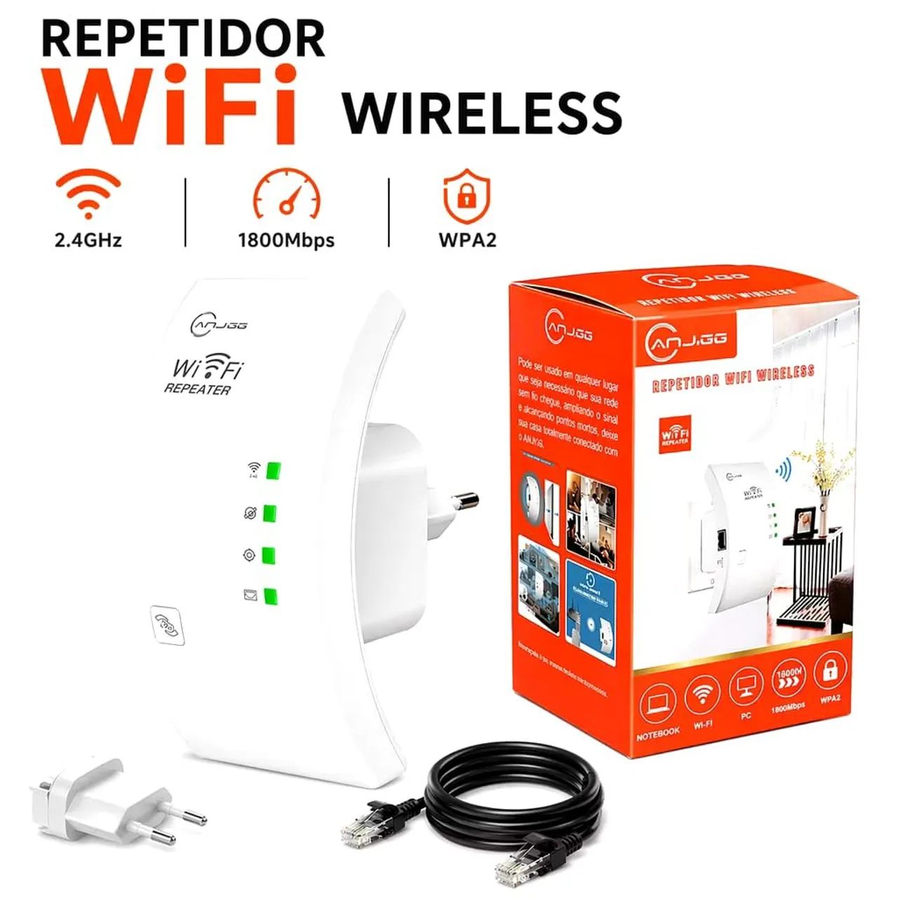 Repetidor de sinal Wi-Fi sem fio - Foto 4