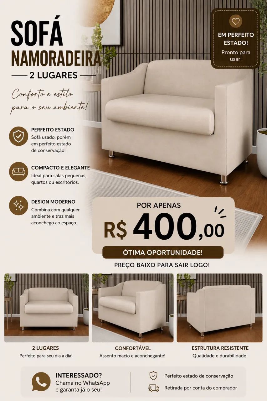 Namoradeira 2 lugares 