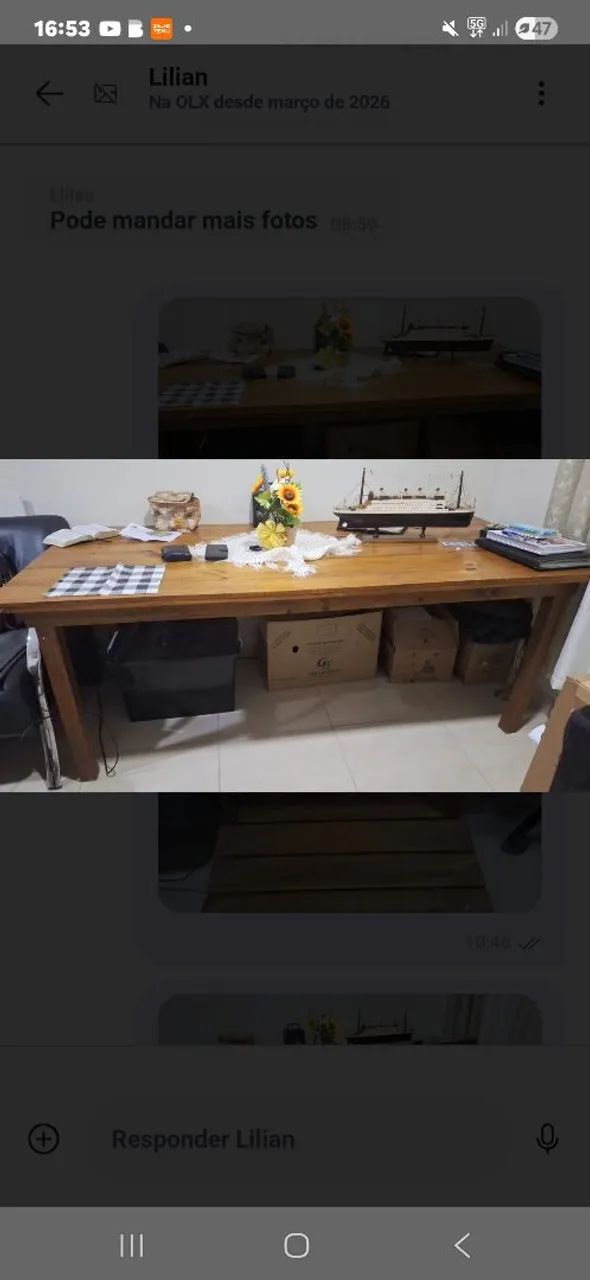 Vendo mesa de madeira macissa  - Foto 5