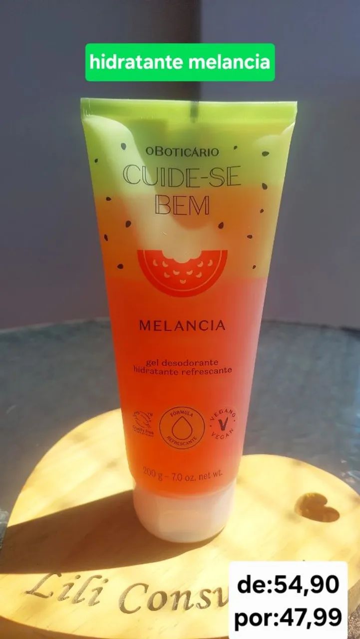 Hidratante em gel Melancia 
