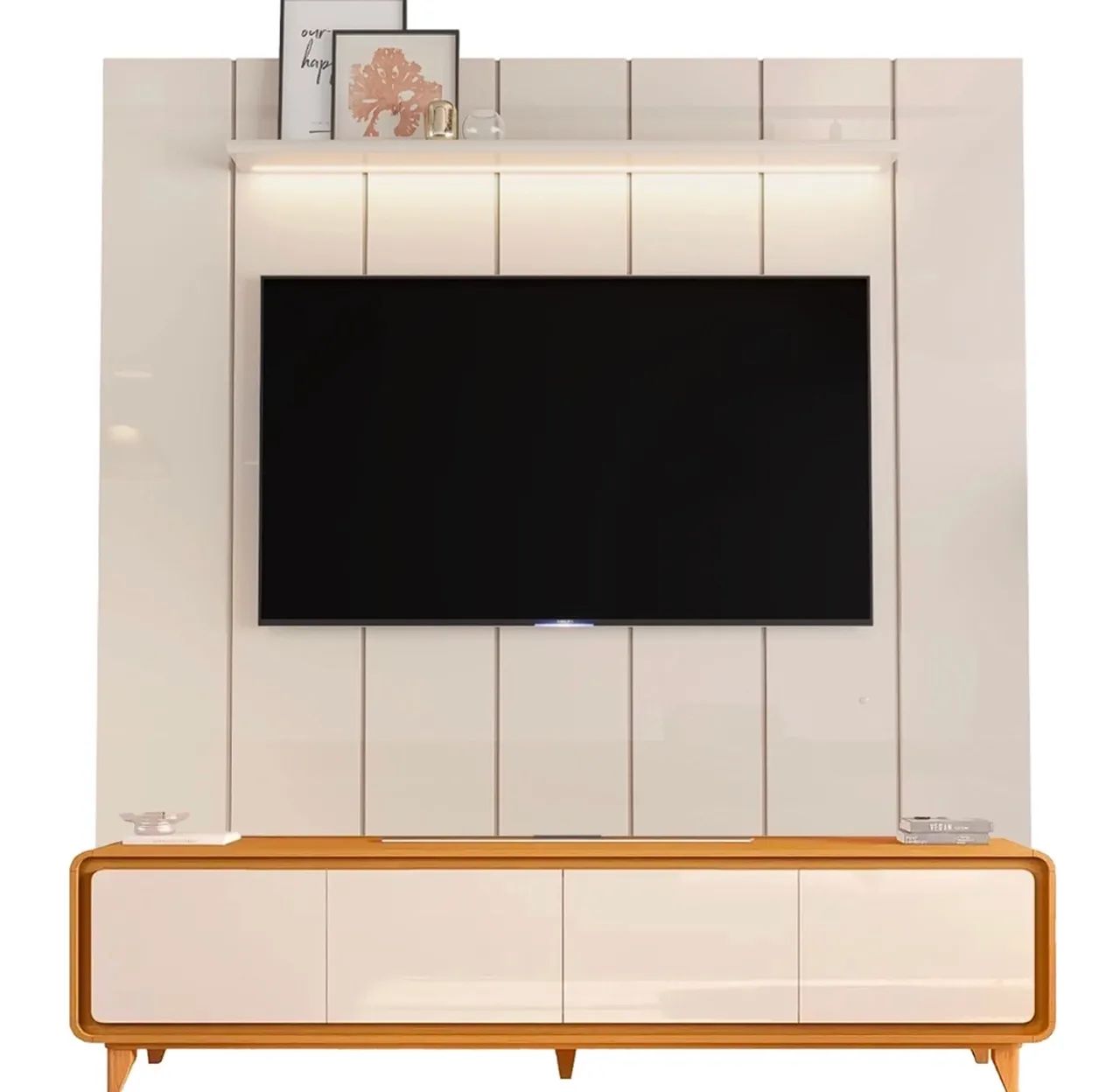 Rack + Painel Ripado 2,20m Design Moderno com LED p5 - Foto 2