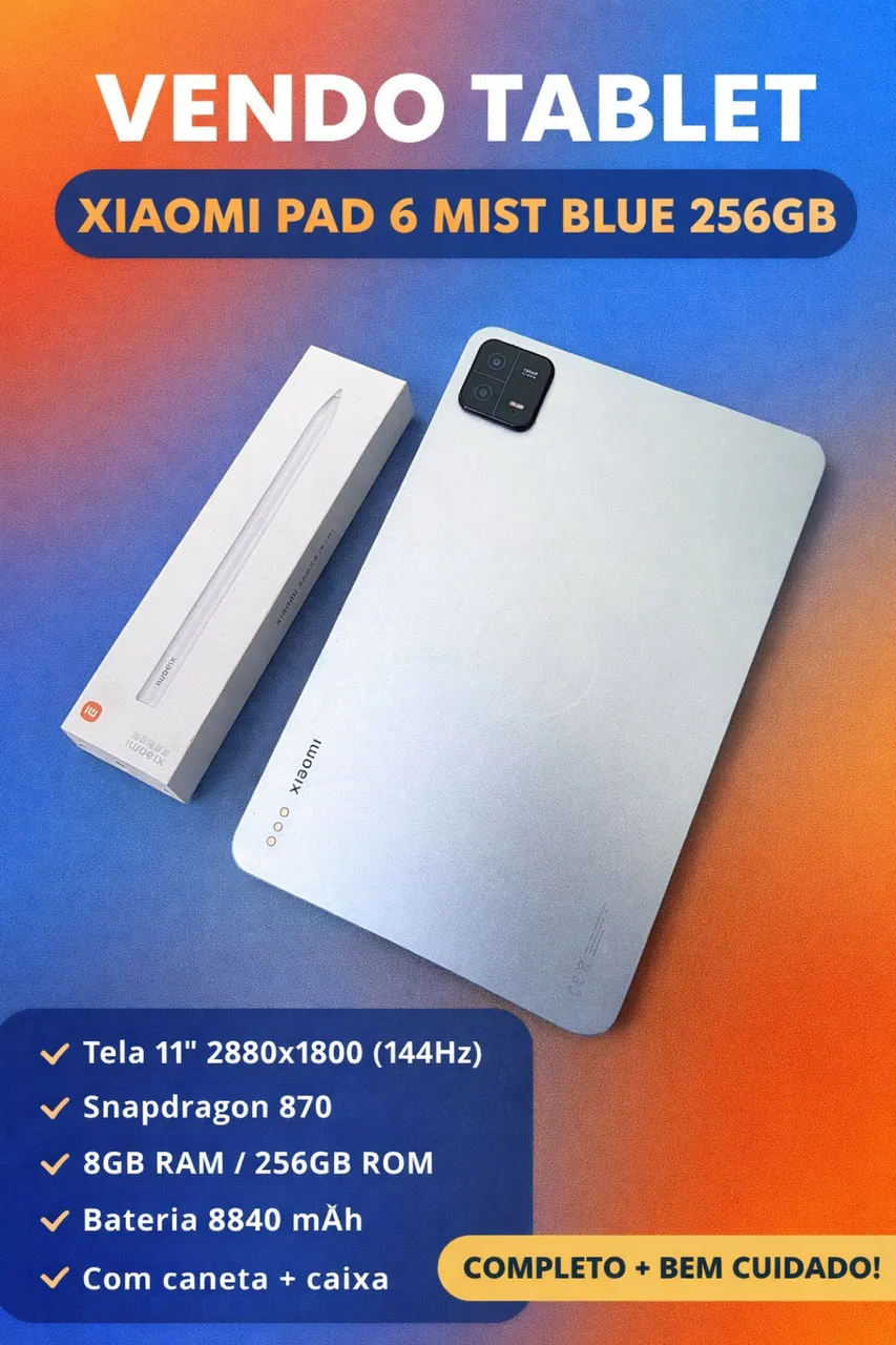 Xiaomi Pad 5 Pearl white 256gb (Leia a Descrição ) - Tablets e E