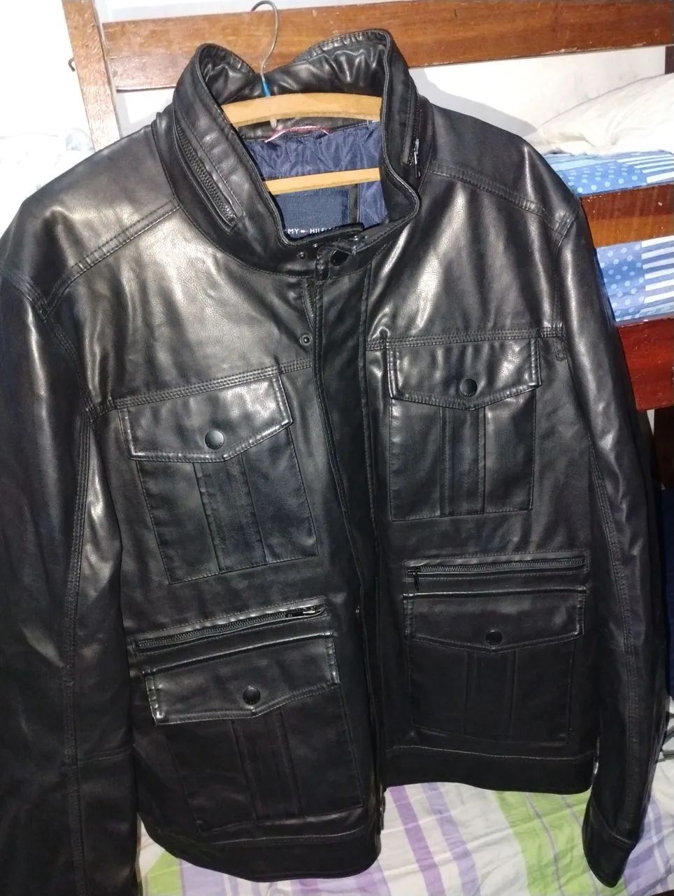 Casaco Tommy Hilfiger de couro (original) - Foto 3