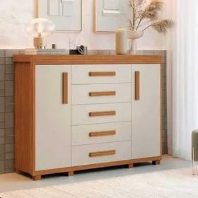 Cômoda 2 Portas e 5 Gavetas 100% MDF - (Oferta)