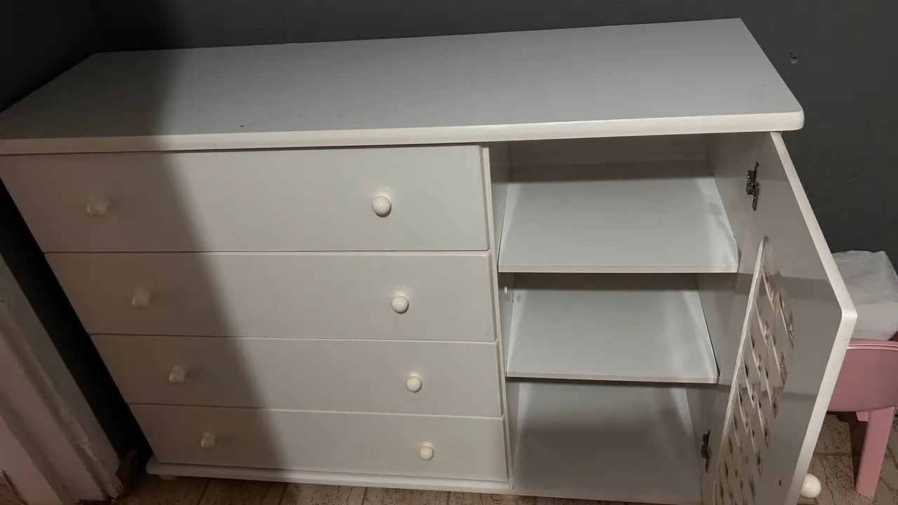 Cômoda bebê trança 100% MDF - Foto 3