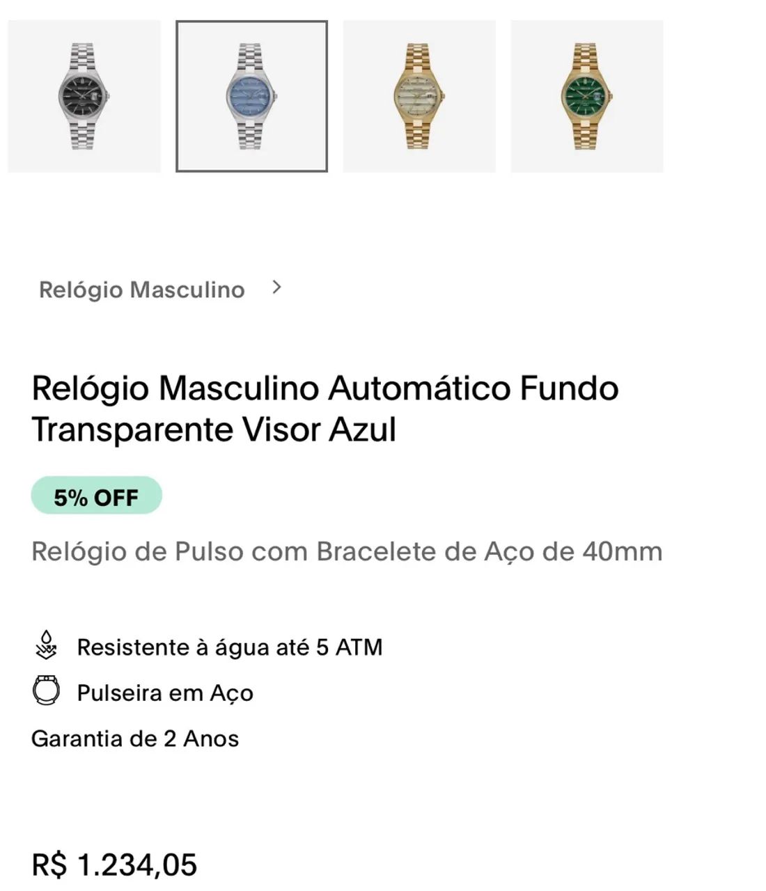 Relógio Seculus Masculino Automático - Foto 5