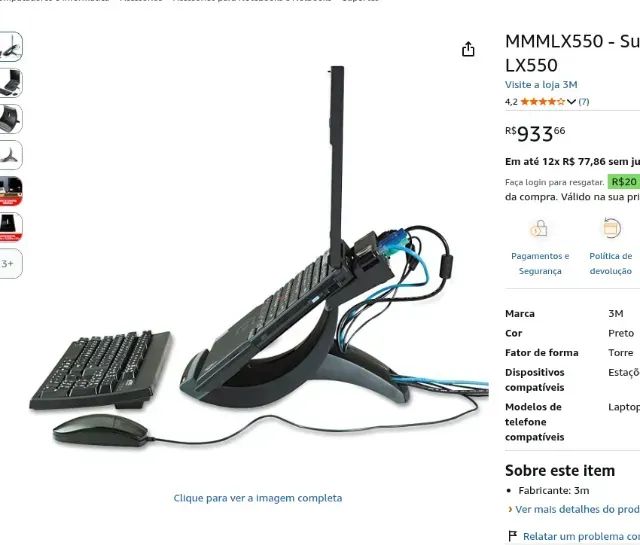 Suporte stand notebook 3M - Foto 5