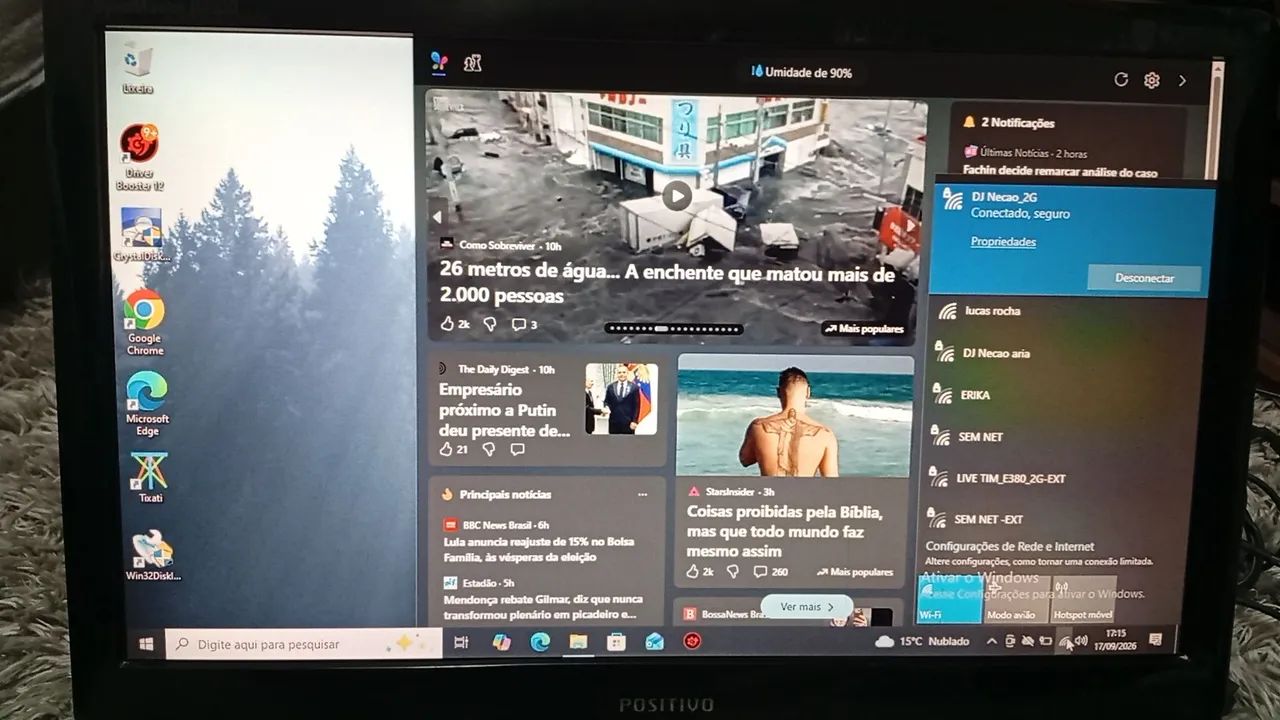 Monitor 19 polegadas positivo sem cabos retirar valo velho zsul imagem prefeita  - Foto 2