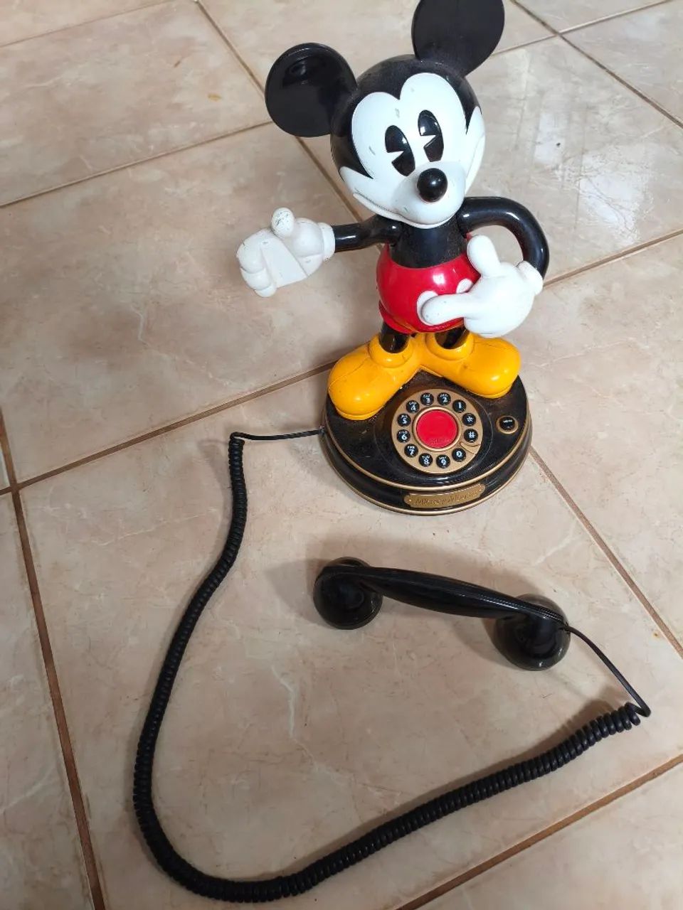 Mouse. Mickey Telefone ＰＨＯNＥ！ ＭIＣＫＥＹ THＥ Em testado Não conservação. de estado ótimo 小物入れ