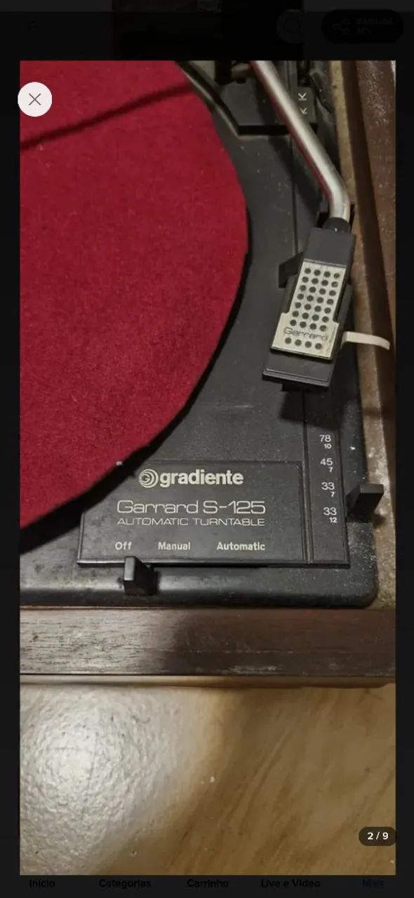 Vitrola Toca Discos Gradiente Garrard S-125 Funcionando (Usado) - Foto 5
