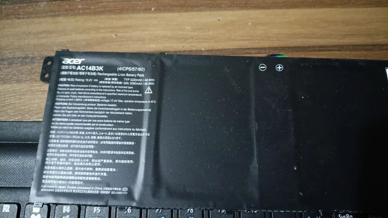 Teclado e bateria notebook Acer es15 - Foto 2